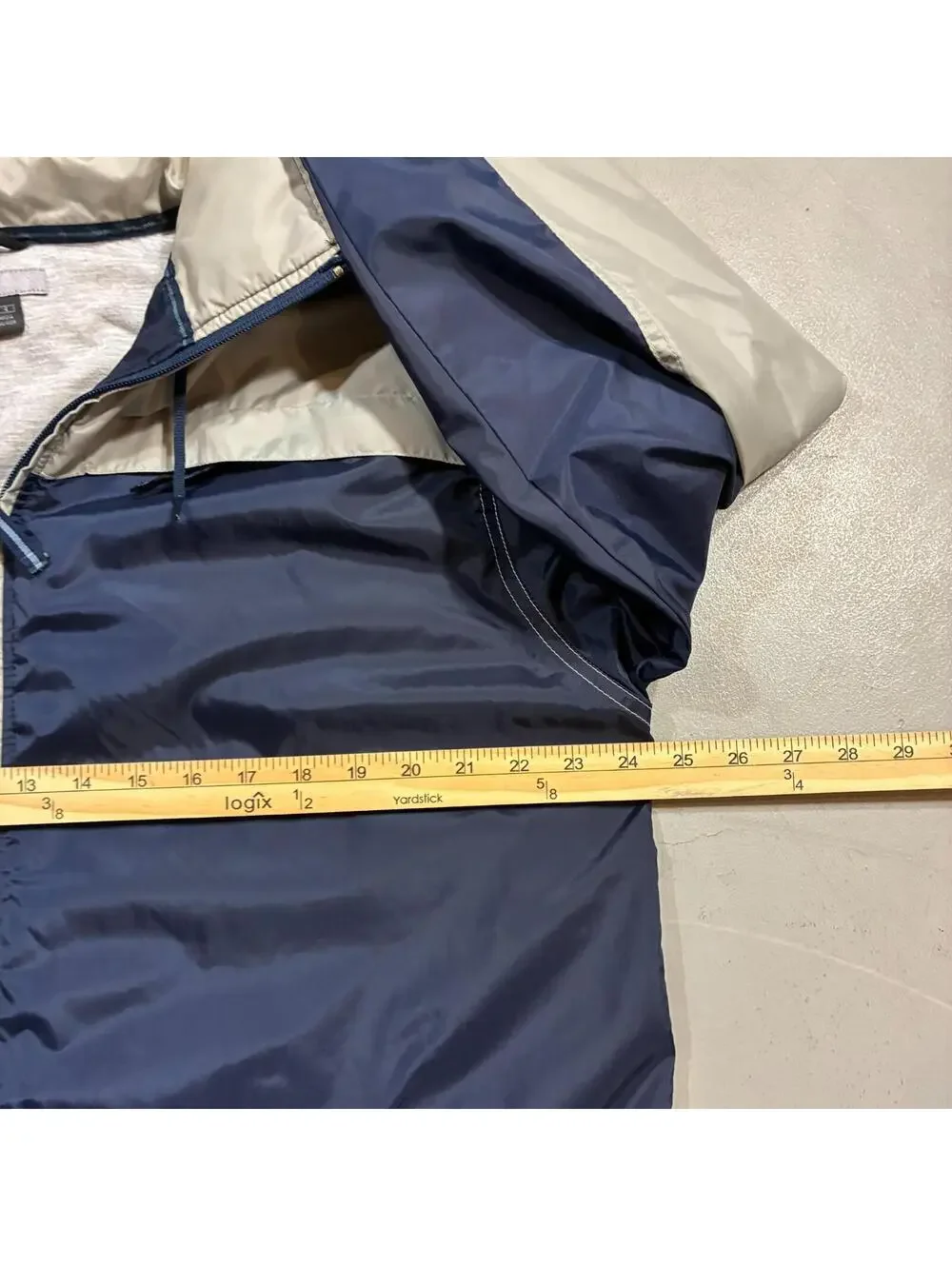 vintage nike 900 hooded windbreaker navy cream - Picture 8 of 9